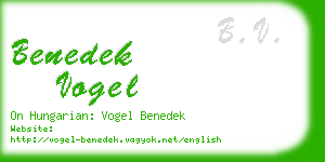benedek vogel business card